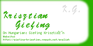 krisztian giefing business card